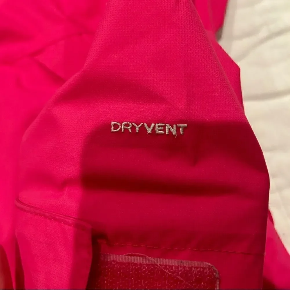 North Face girls Dryvent jacket dark pink medium 10/12 GUC